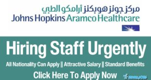 Johns Hopkins Aramco Healthcare Jobs