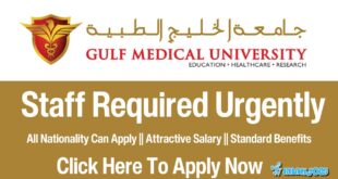 Gulf Medical University Jobs